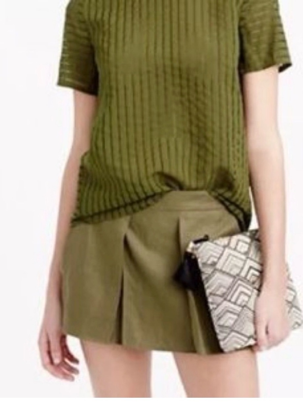 JCrew linen skort
